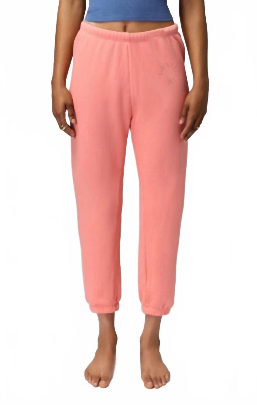 NEW SPIRITUAL GANGSTER gratitude luna sweatpant in flamingo